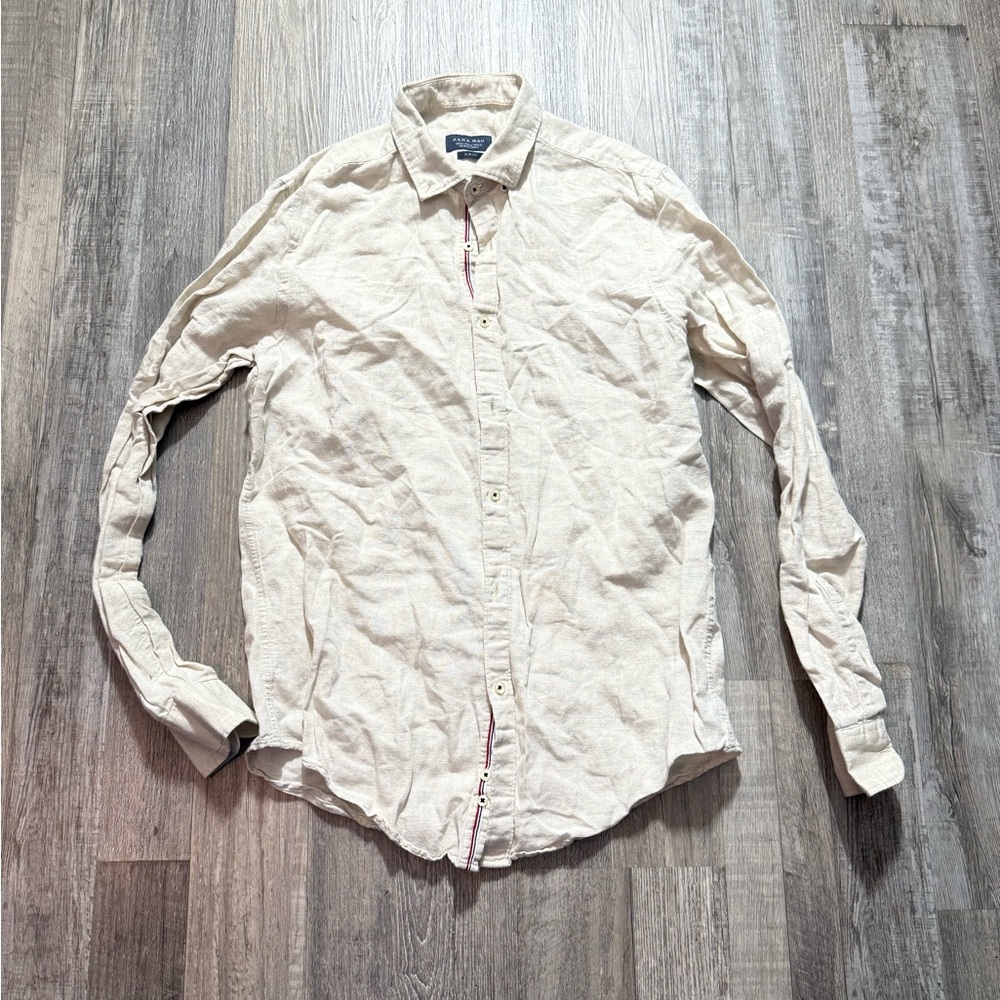 Zara Man Slim Fit Beige Linen Shirt |
Size M | Lightweight casual stylish